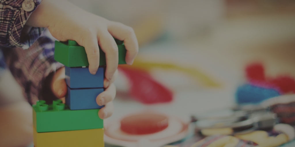 Child playing with blocks