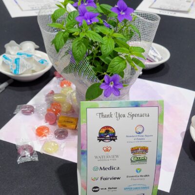 Guests had the chance to win a centerpiece.