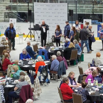 Event attendees, entertainers, volunteers and exhibitors socialized during AEOA's Senior Expo 2026 at Iron Trail Motors Event Center in Virginia on Wednesday, May 6.
