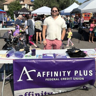 Affinity Plus Virginia Branch Manager Shain Powers was available to talk with visitors during AEOA’s block party on Thursday, July 23, 2026.