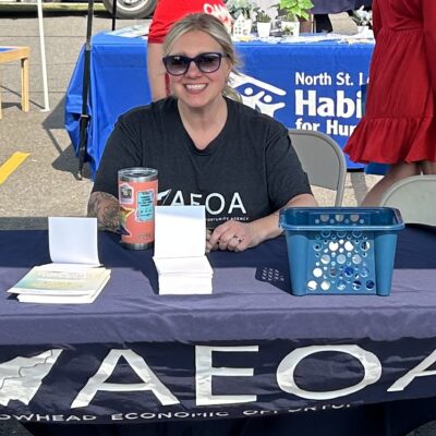 AEOA Housing Resource Director Angie Neal is ready to inform community members about the services her department offers including homeless prevention, shelters and homeownership classes.