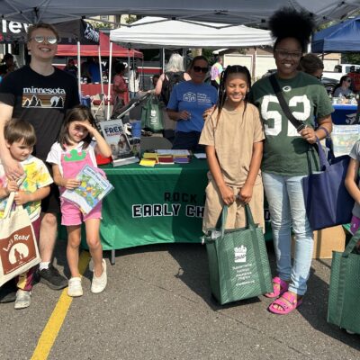 Visitors stopped by the Rock Ridge Early Childhood table at AEOA’s 4th Annual Block Party in Virginia on Thursday, July 23, 2026.